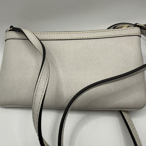 DOONEY & BOURKE Small Pebble Grain Leather Crossbody~Cloudy Gray, EUC - Picture 4 of 8